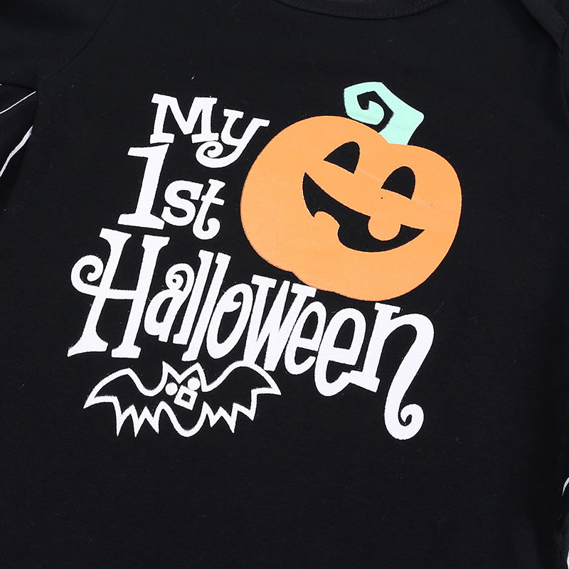 Halloween Baby Pumpkin Alphabet Jumpsuit