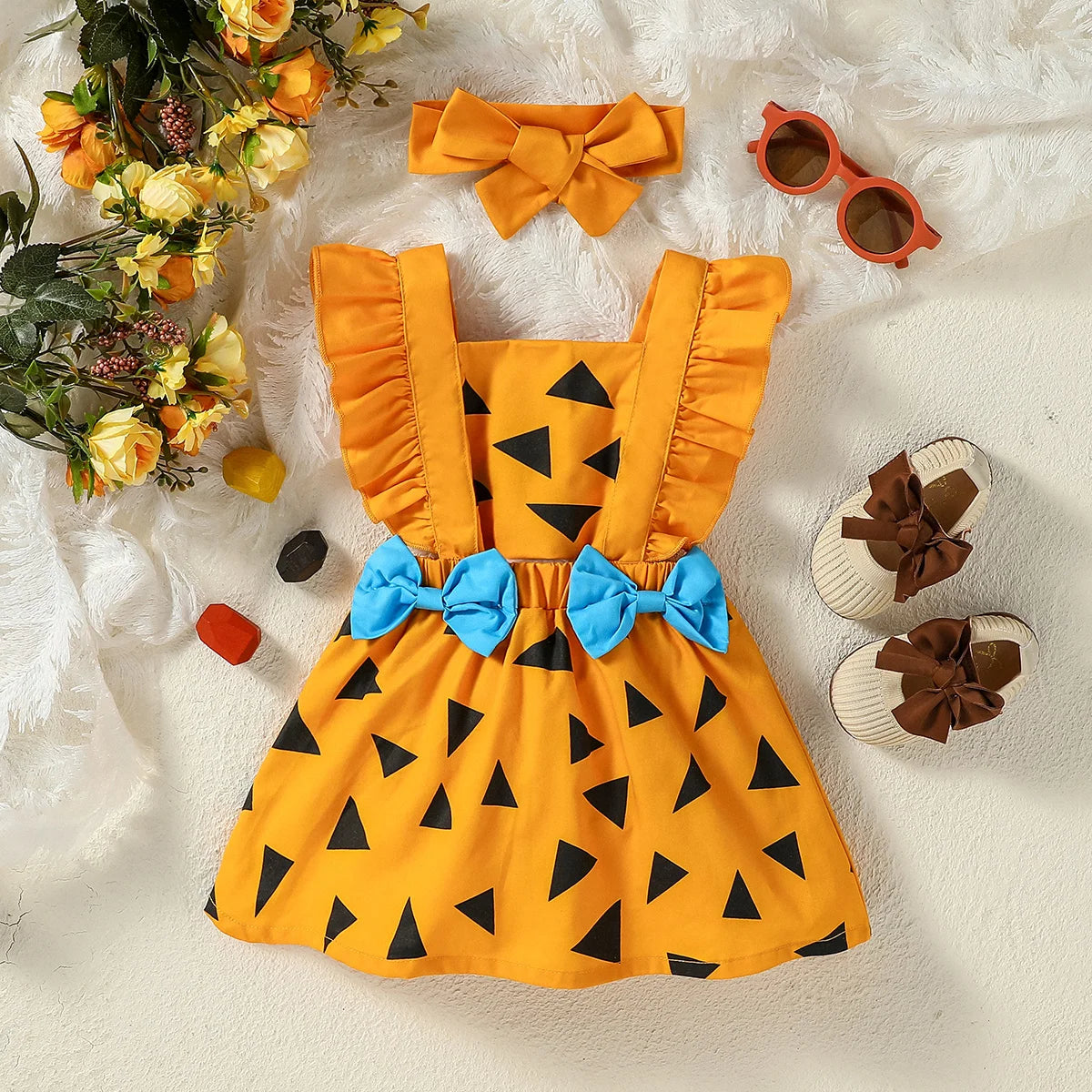 Kids Yellow Strap Dress