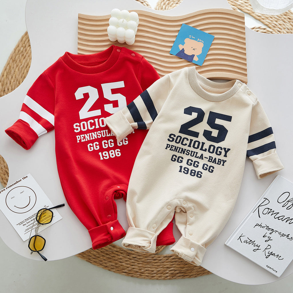 Baby Sports Style Long Sleeve Romper
