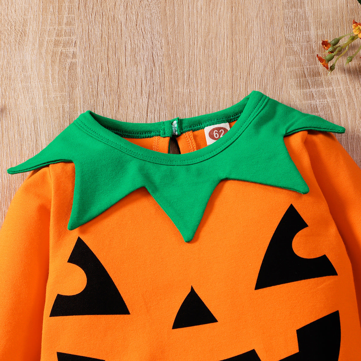 Halloween Long Sleeve Pumpkin One Piece