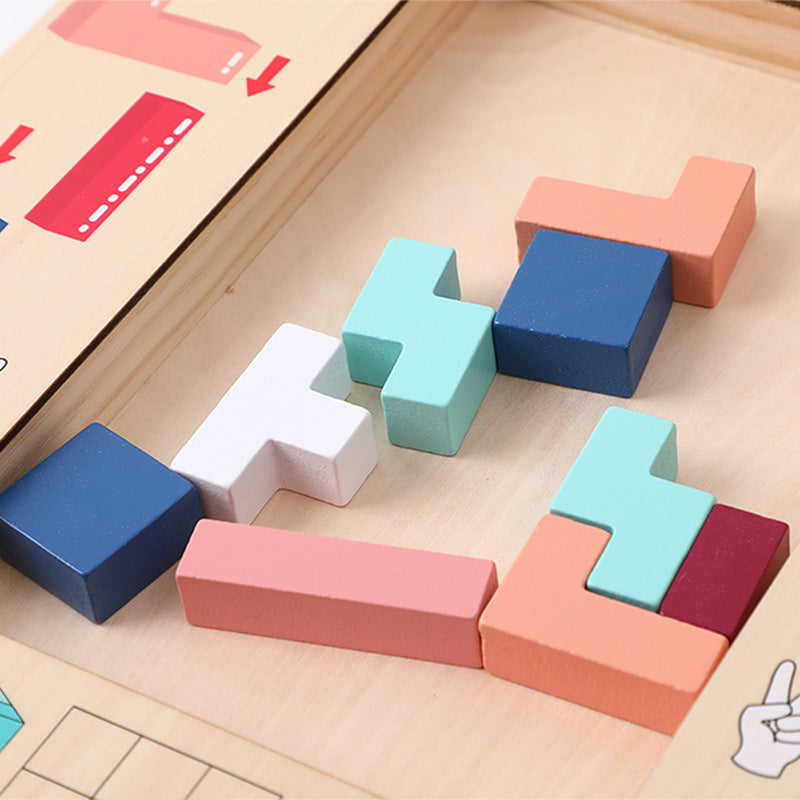 3-in-1 Wooden Puzzle Game