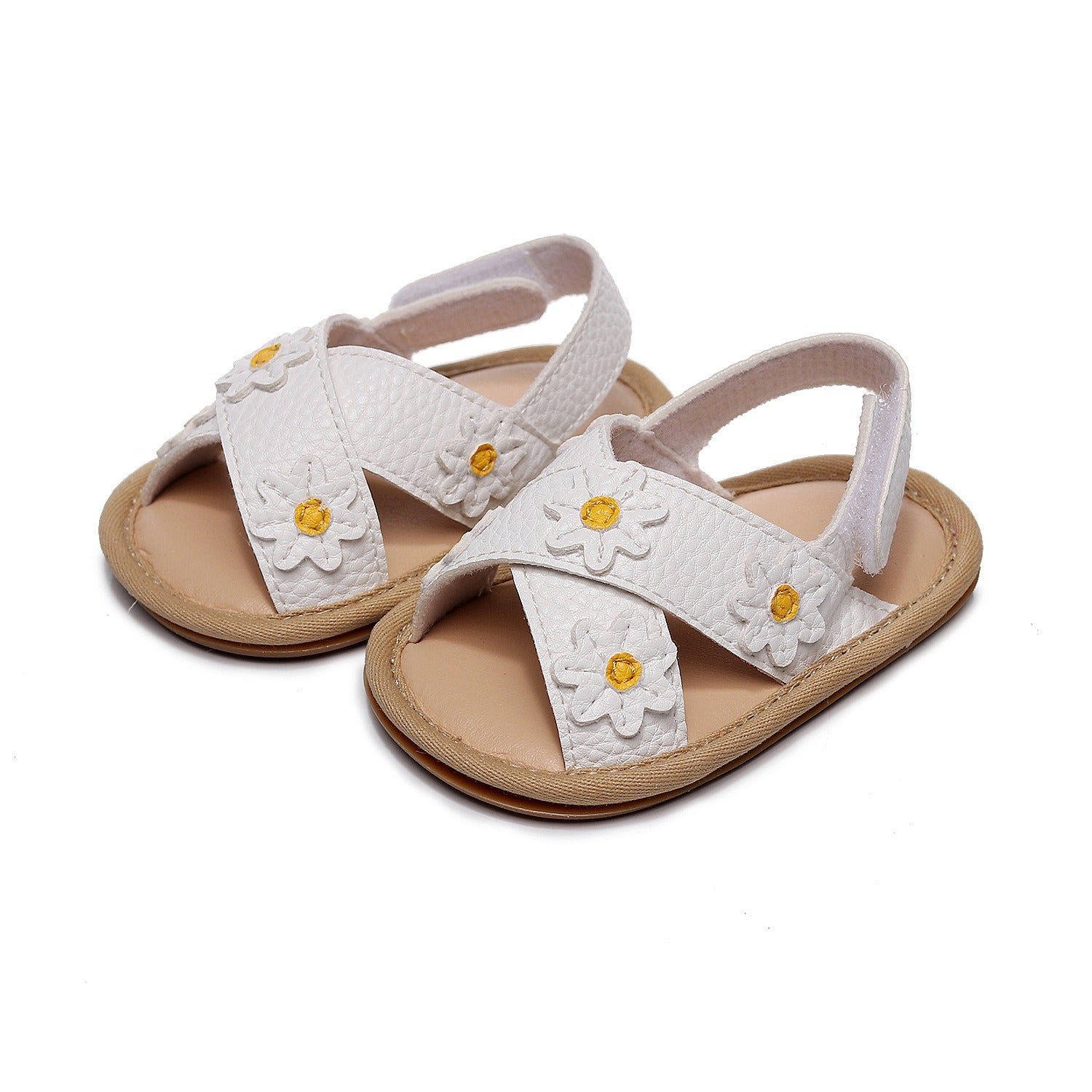 Cross Strap Flower Sandals