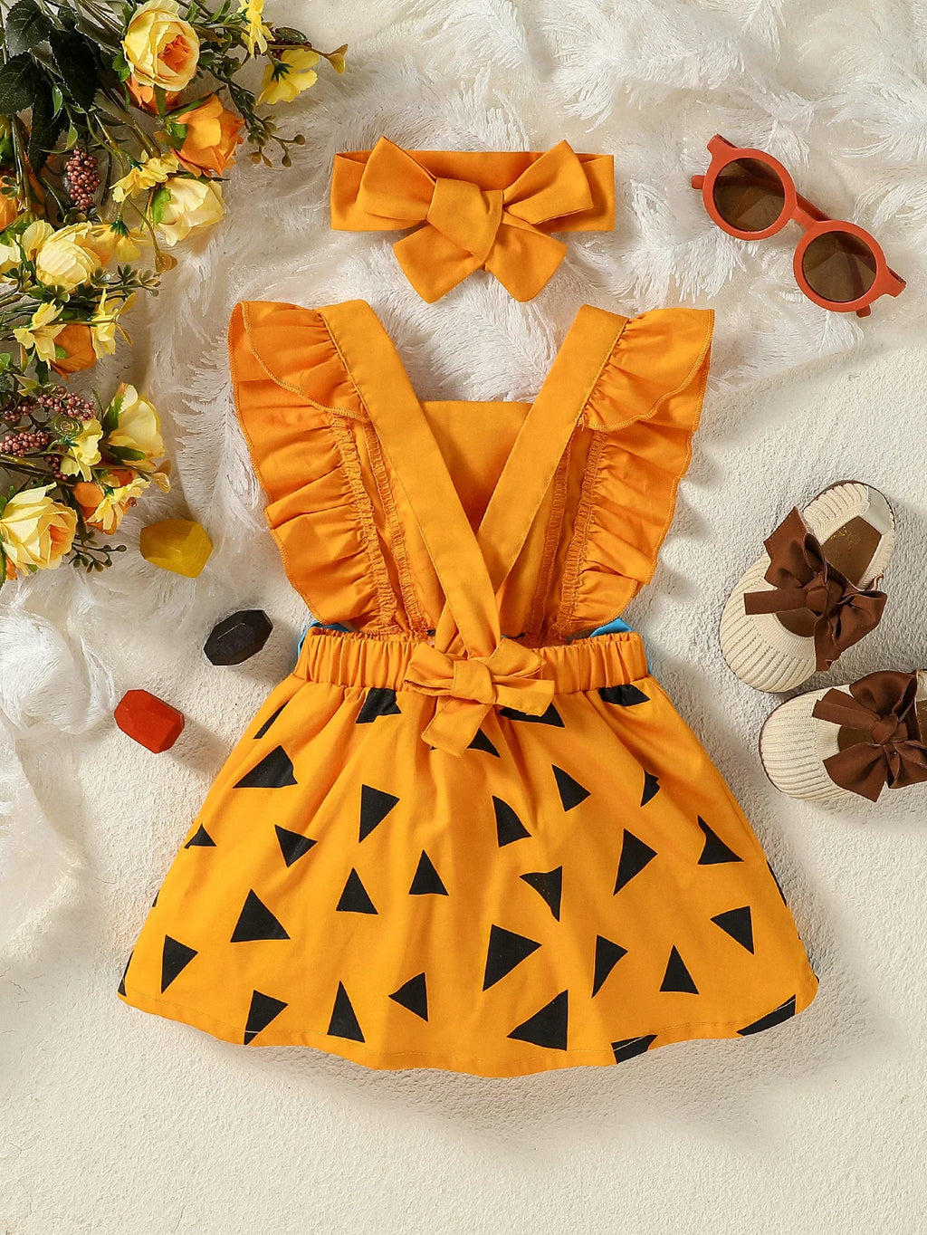 Kids Yellow Strap Dress