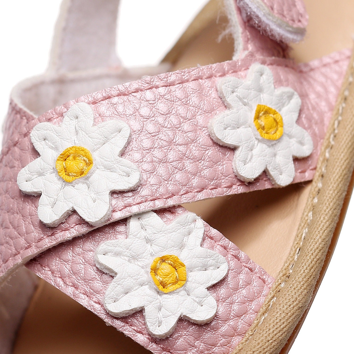 Cross Strap Flower Sandals