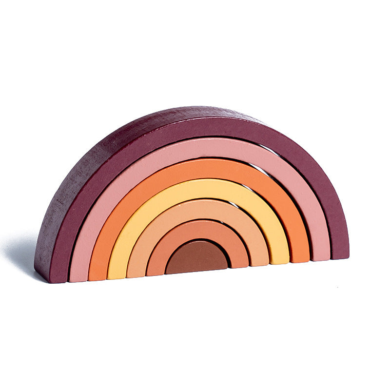 Wooden Rainbow Building Blocks