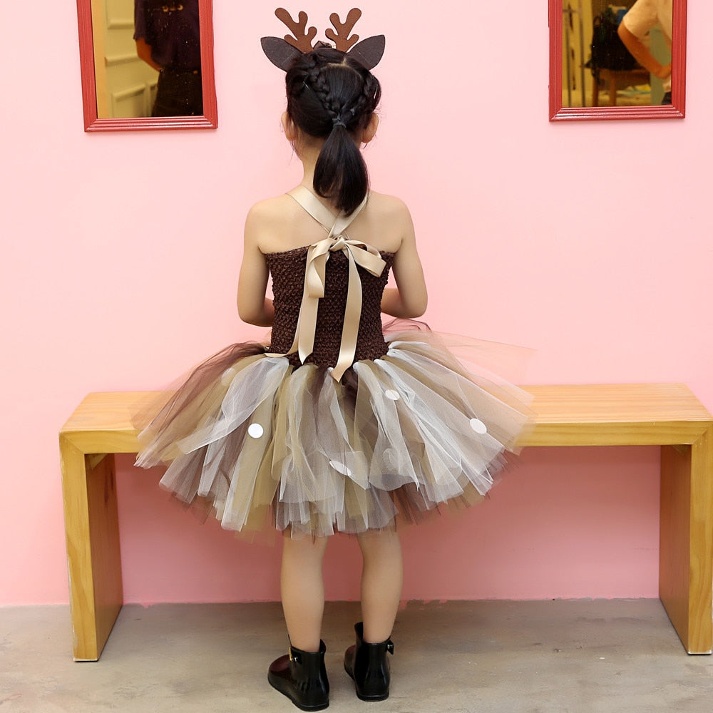 Deer Tutu Dress with Headband