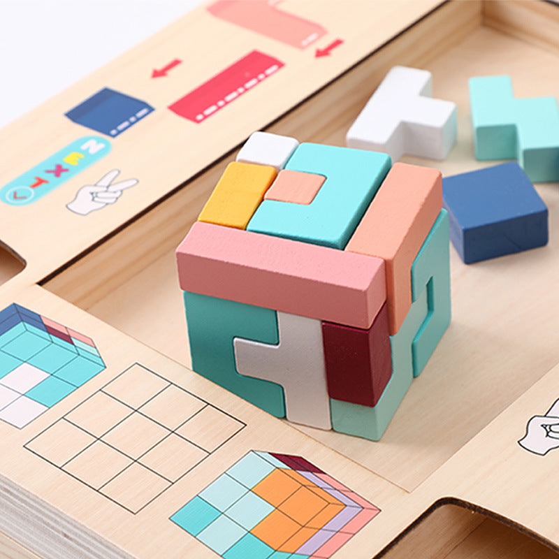 3-in-1 Wooden Puzzle Game