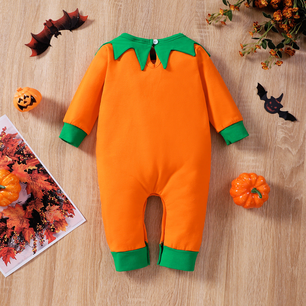 Halloween Long Sleeve Pumpkin One Piece
