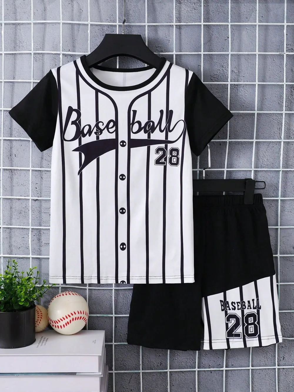 Children’s Striped T-Shirt & Shorts Set