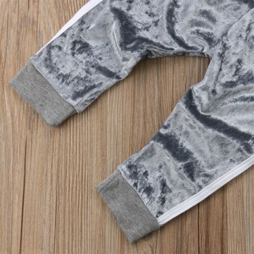 Winter Velvet Girls Outfit Set