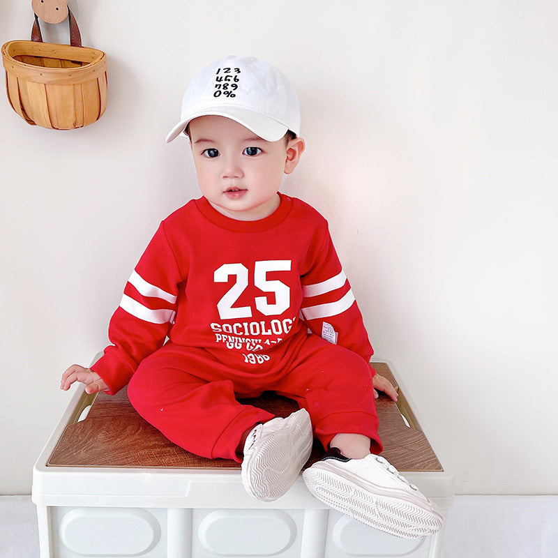 Baby Sports Style Long Sleeve Romper