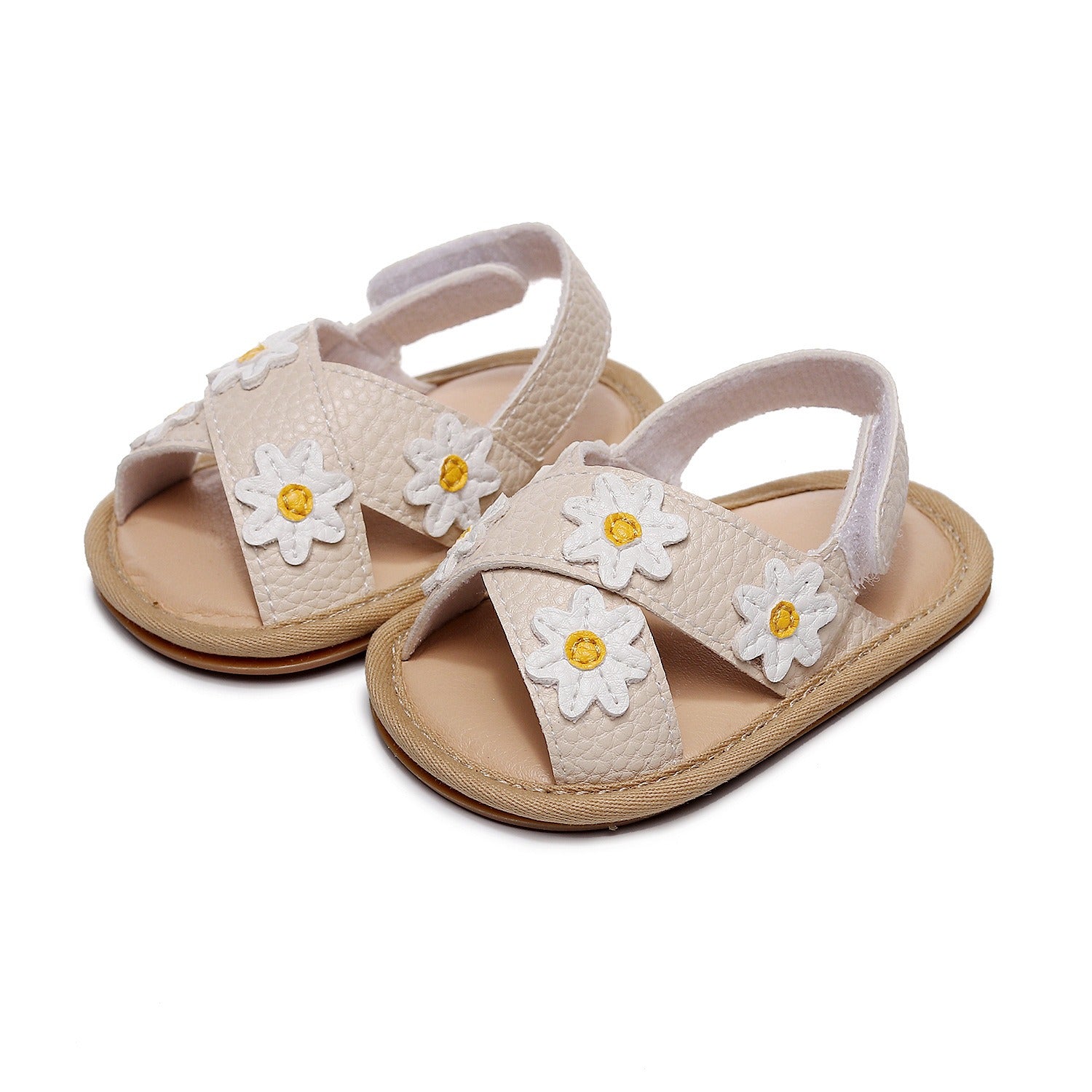 Cross Strap Flower Sandals