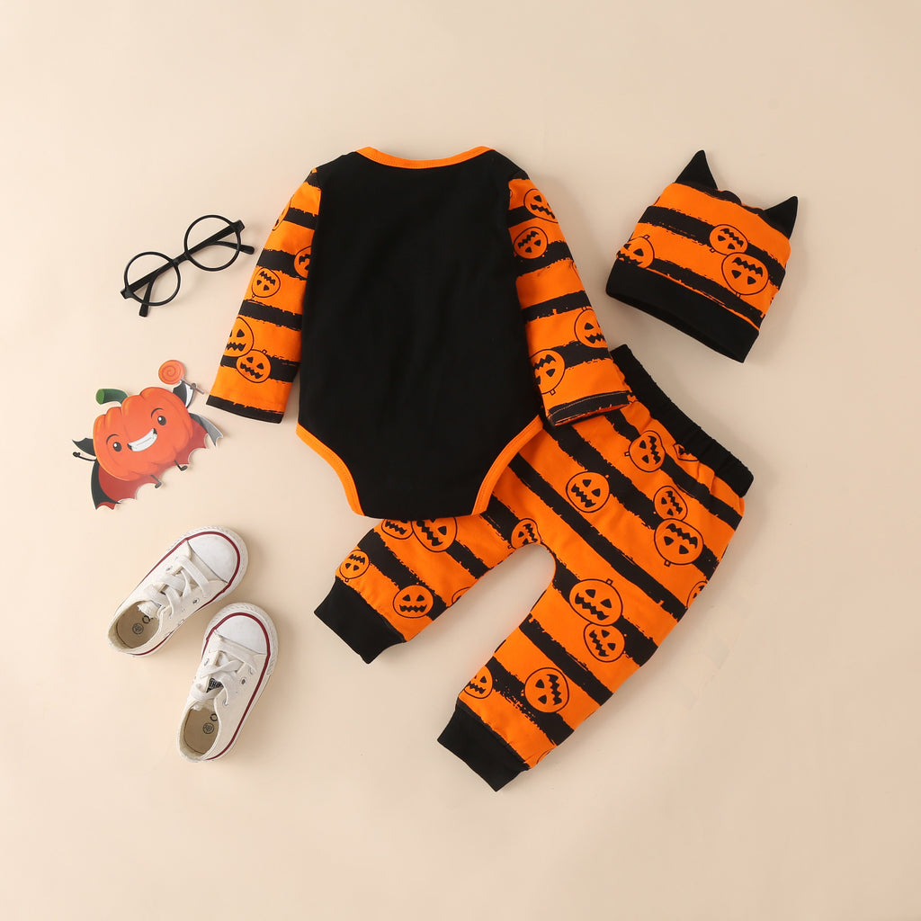 Halloween Baby Romper Three-Piece Set