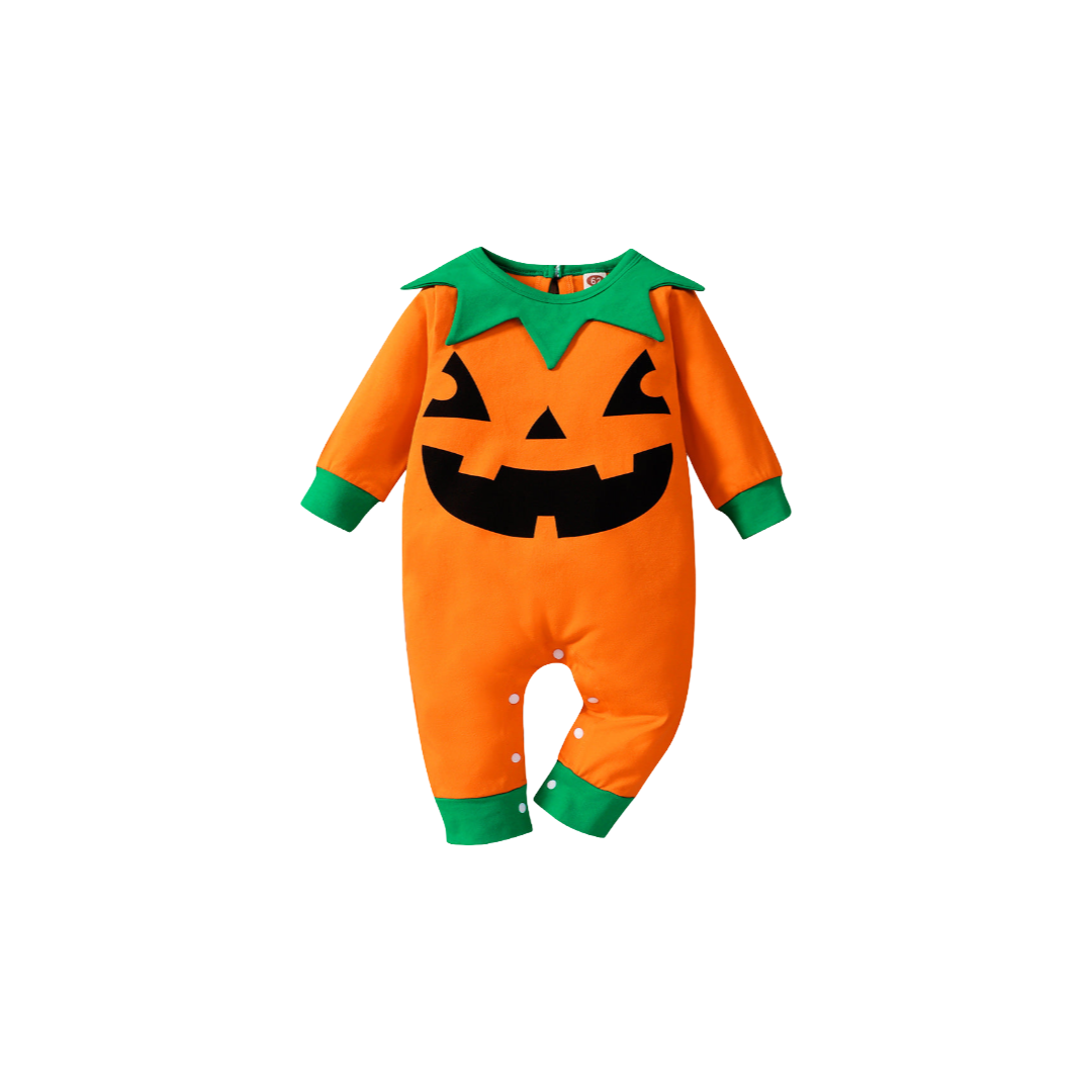 Halloween Long Sleeve Pumpkin One Piece